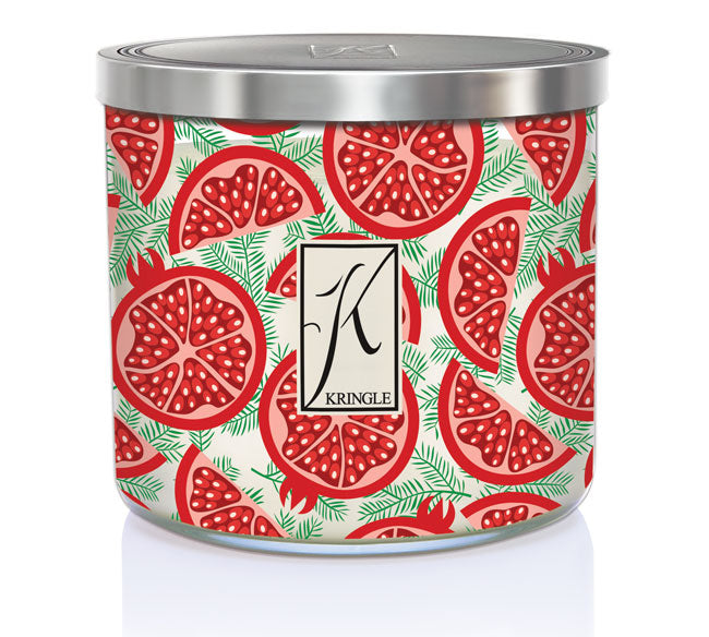 Pomegranate & Fir 3-Wick Candle - Kringle Candle Company