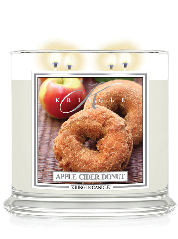 Apple Cider Donut Scented 4-wick Lit Candle
