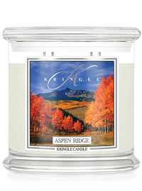 Kringle Candle Aspen Ridge with autumn landscape design on a white background