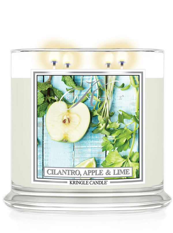Cilantro, Apple & Lime design 4-wick candle  by Kringle Candle