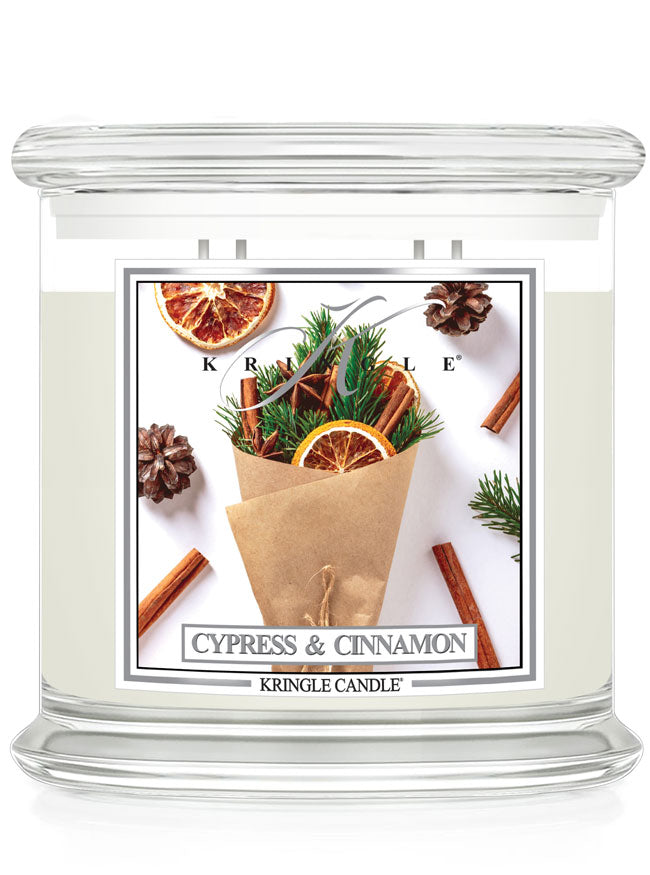 Cypress & Cinnamon Scented Extra Large 4-wick candle - Kringle Candle Company