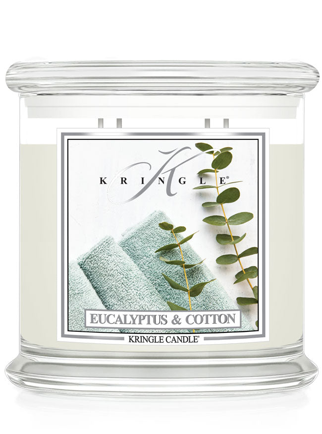 Eucalyptus and Cotton scented 4-wick candle