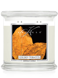 Golden Tobacco 4-wick Candle by Kringle Candle on a white background