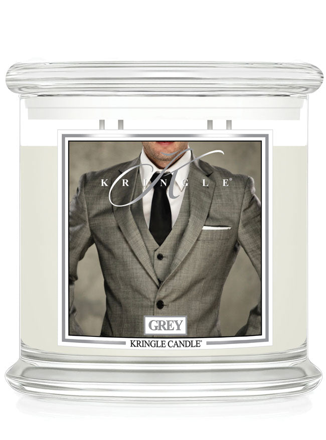 Grey Scented 4-wick Candle - Kringle Candle