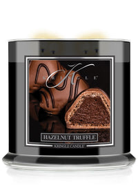 Kringle Candle with hazelnut truffle design on a white background