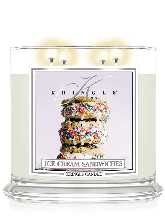 Ice Cream Sandwiches Scented lit 4-wick Candle