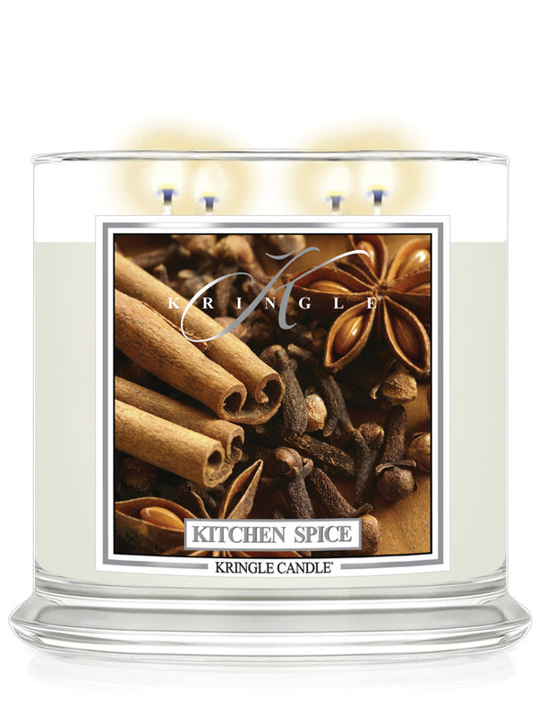 Kitchen Spice Scented 4-wick lit candle