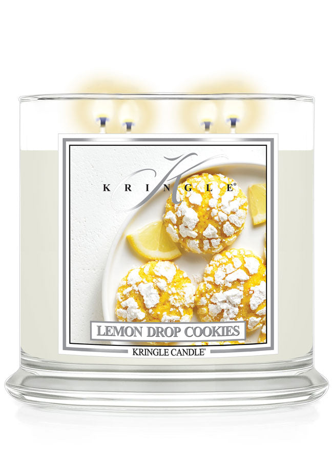 Kringle Candle with lemon drop cookies design on a white background