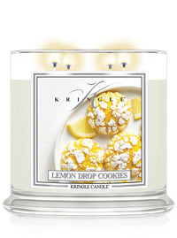 Kringle Candle with lemon drop cookies design on a white background
