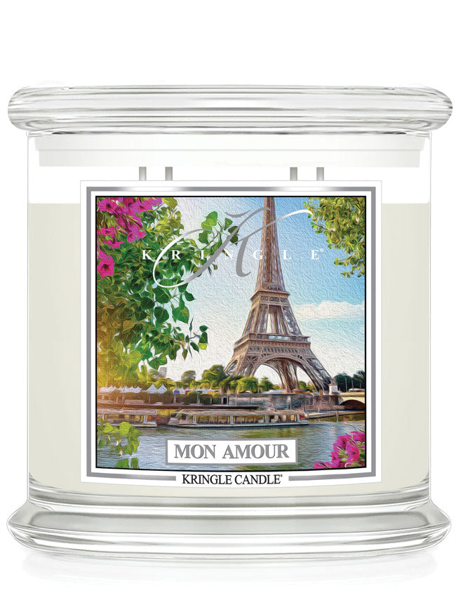 Kringle Candle Mon Amour 4-wick candle with candle lid 