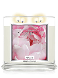 Peony Scented 4-wick lit candle