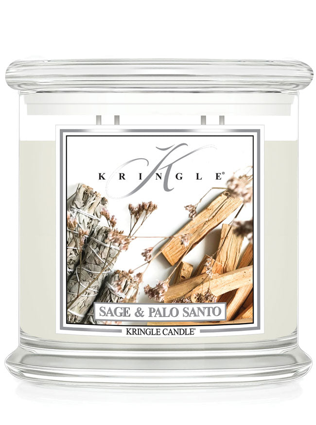 Sage and Palo Santo scented 4-wick candle