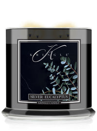 Kringle Candle with 'Silver Eucalyptus' label on a white background