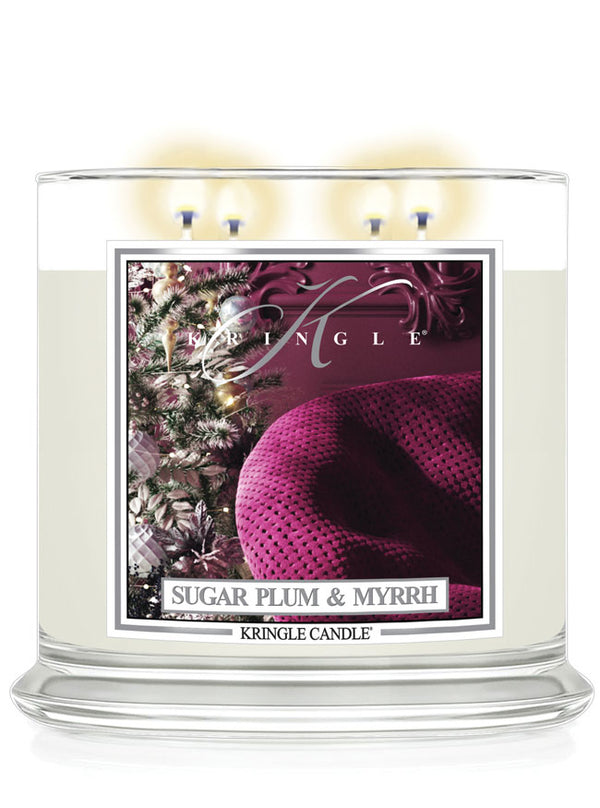 Sugar Plum & Myrrh scented 4-wick candle