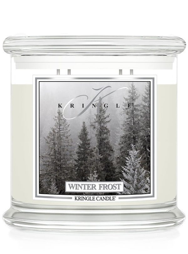 Kringle Candle with 'Winter Frost' label on a white background