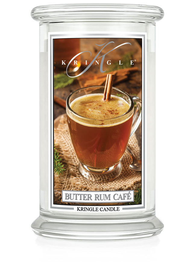 Butter Rum Café Large 2-Wick - Kringle Candle Company