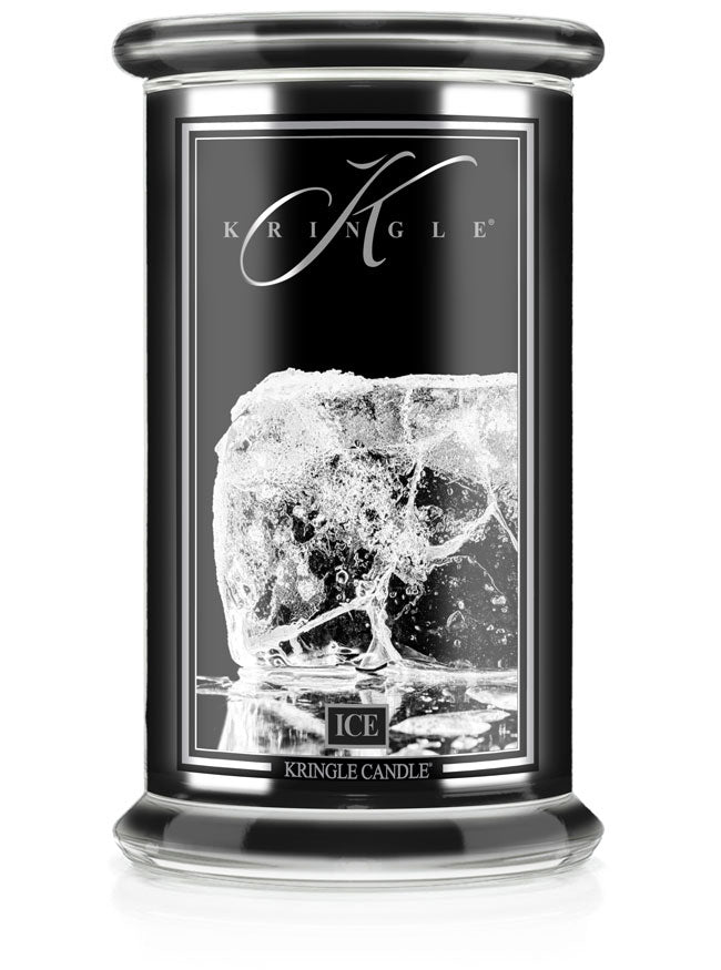 Kringle Candle with ice design on a white background