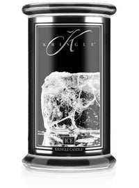 Kringle Candle with ice design on a white background