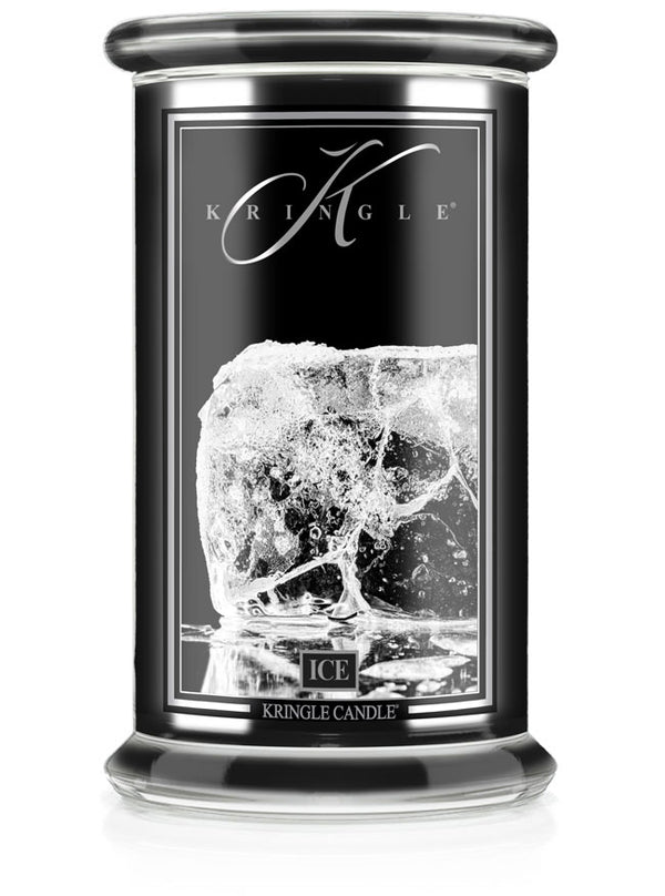 Kringle Candle with ice design on a white background
