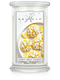 Kringle Candle with lemon drop cookies design on a white background