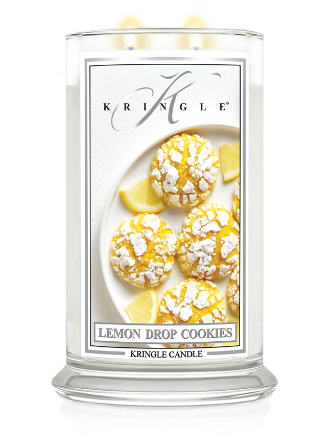 Kringle Candle with lemon drop cookies design on a white background
