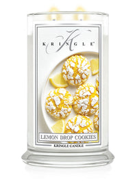 Kringle Candle with lemon drop cookies design on a white background