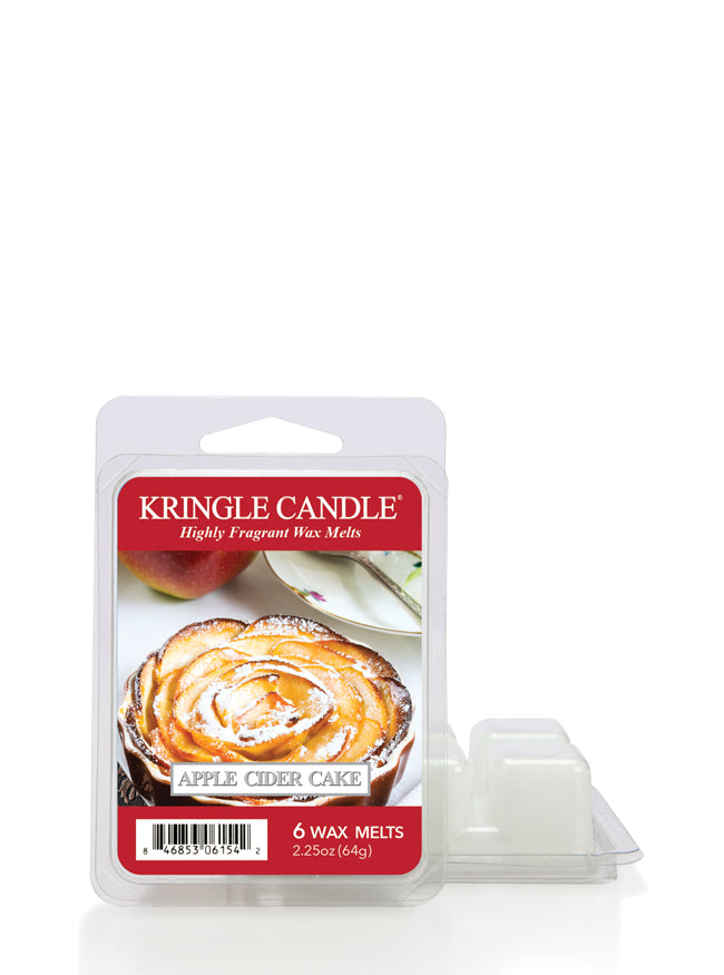 Kringle Candle Apple Cider Cake wax melt packaging on a white background