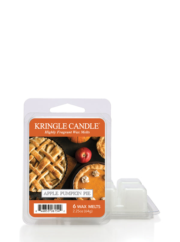 Kringle Candle Apple Pumpkin Pie wax melt packaging on a white background