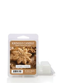 Gilded Cookie scented wax melt package with 6 cubed melts.