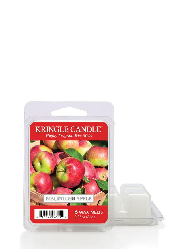 Kringle Candle Macintosh Apple wax melt packaging on a white background