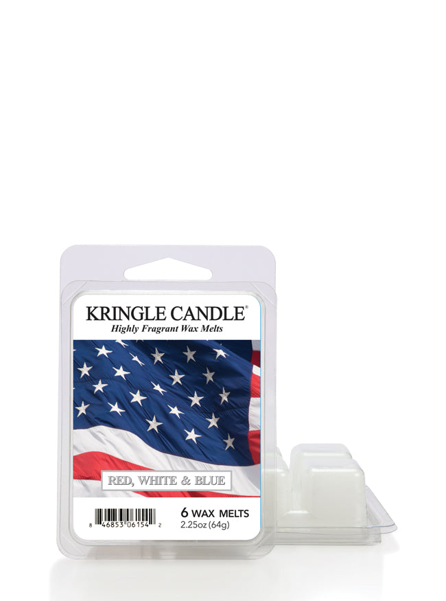 Kringle Candle wax melt package with American flag design on a white background.