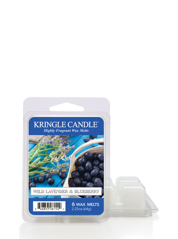 Kringle Candle Wild Lavender & Blueberry wax melt package on a white background