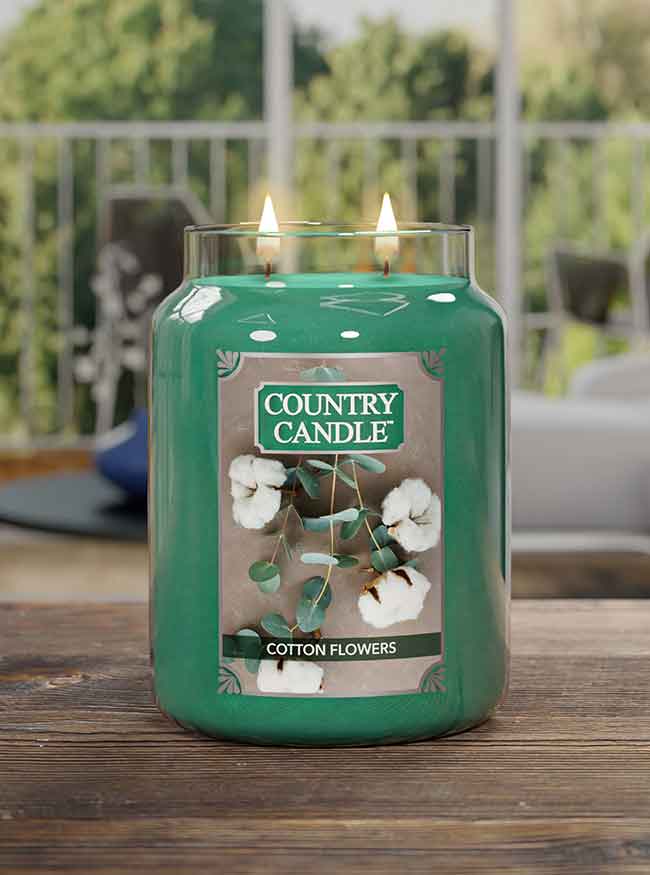 Cotton Flowers Large Jar Candle
