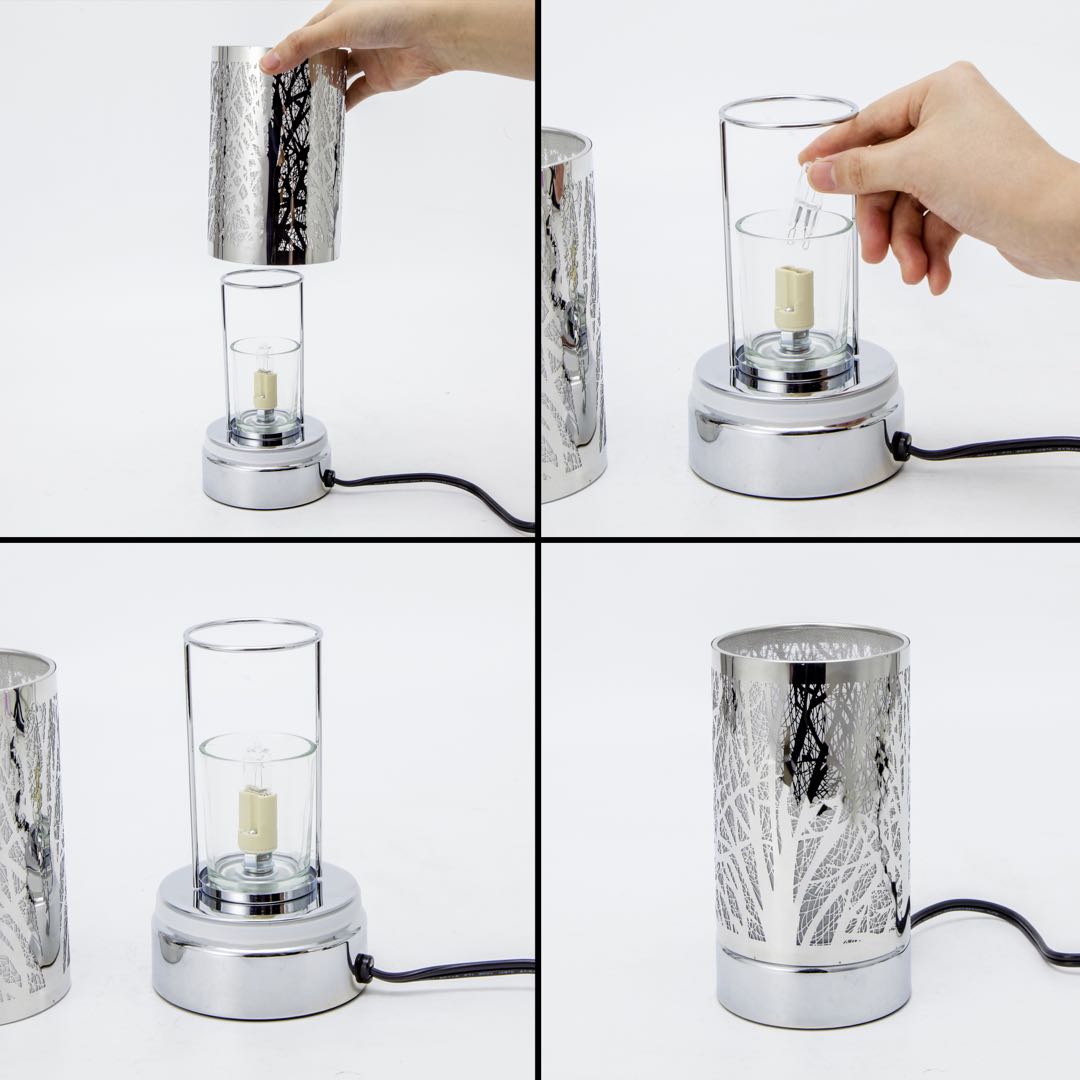 7 Touch Lamp Wax Melts Warmer Metal Hummingbird Table Decor