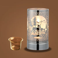 7" Touch Lamp Wax warmer-Silver Deer Couple