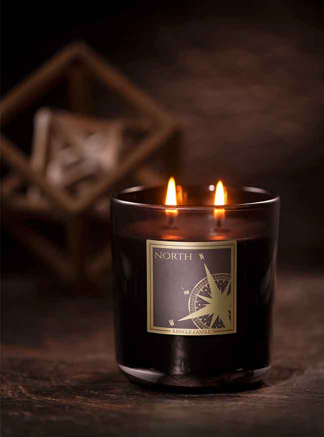 North Scented 2-wick candle from Kringle Noir Collection - Kringle Candle Store 