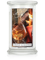 Cognac & Leather  Large 2-wick