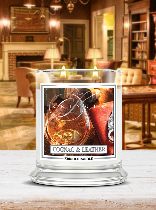 Cognac & Leather Medium 2-wick